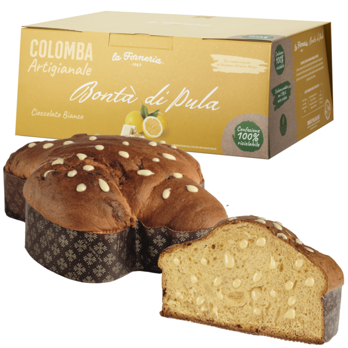 Colomba con Gocce di Cioccolato Bianco 750 g - 1 cartone da 5 Pz