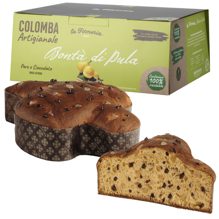 Colomba Pere e Gocce di Cioccolato Fondente 750 g - 1 cartone da 5 Pz