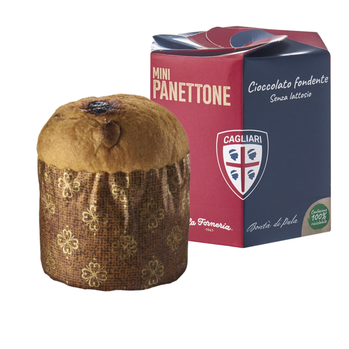 Panettoncino Cagliari Calcio al Cioccolato 100 g "1 cartone da 10 Pz"