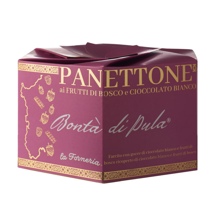 Panettone frutti di bosco e cioccolato bianco ricoperto di cioccolato bianco e frutti di bosco 1 Kg - cartone da 6pz - immagine 6