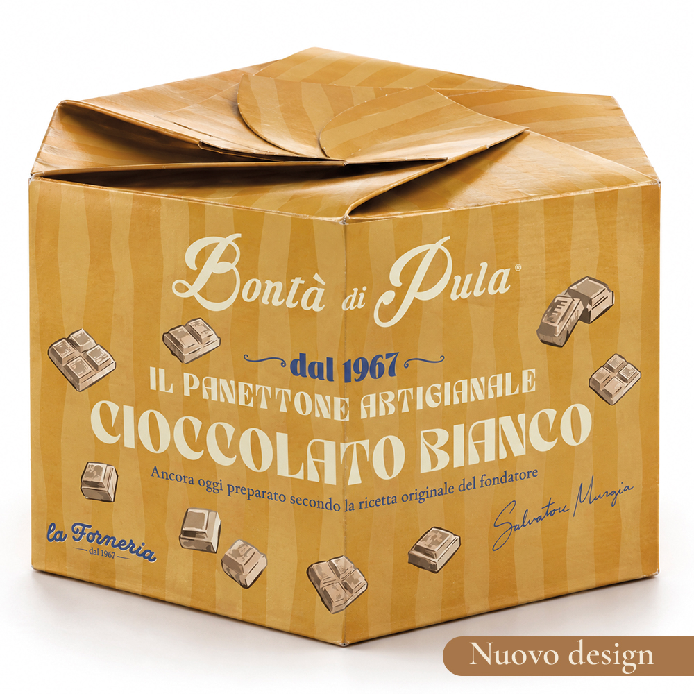 Panettone con Gocce di Cioccolato Bianco 750 g - 1 cartone da 6 Pz - immagine 2