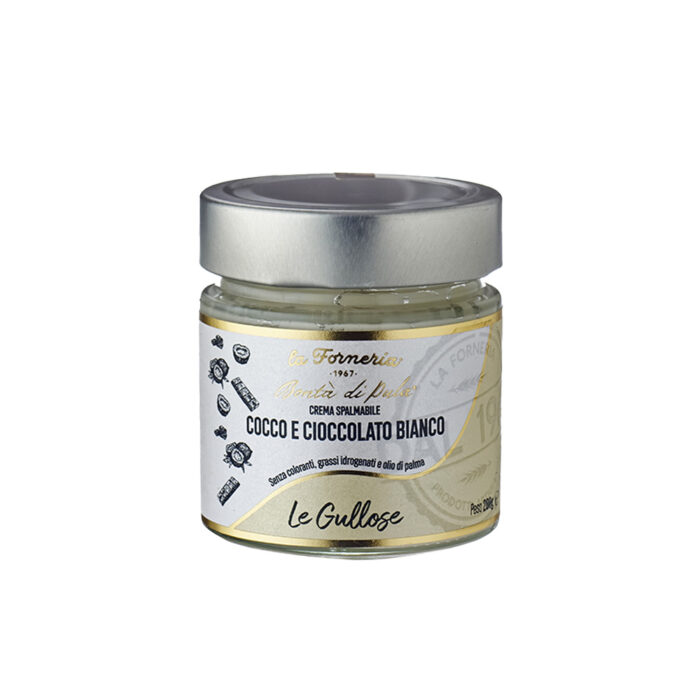 Crema spalmabile al cocco e cioccolato bianco -1 cartone da 6pz